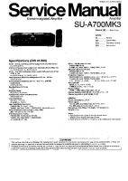 Technics - SUA-700-Mk3 - Service manual 